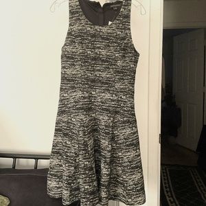 Banana Republic black white print dress, size 8 NEW